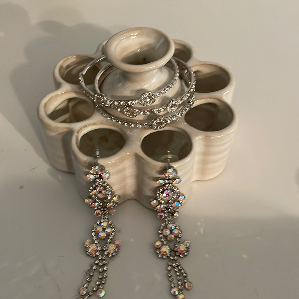 Rhinestone pageant prom wedding jewelry